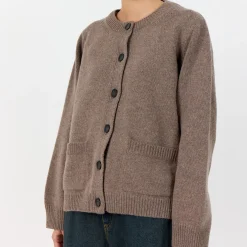 LR-PERLE 9 Cardigan, walnut melange