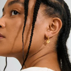 LUIS øreringe, guldbelagt