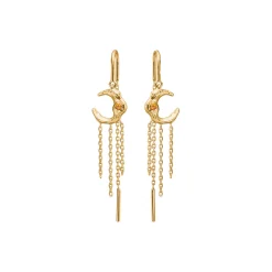 Lunar øreringe, forgyldt sølv