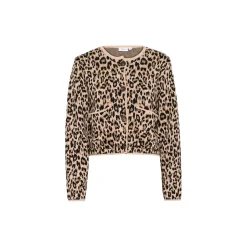 LydiaSZ Cardigan, black leopard jacquard