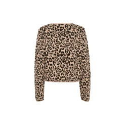 LydiaSZ Cardigan, black leopard jacquard