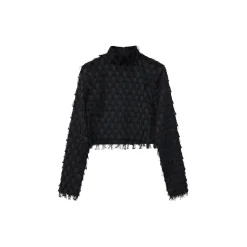 Lynette Abstract Fringes, black