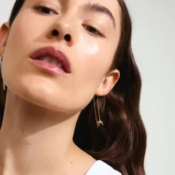 LYSANDRA Chain Øreringe, gold plated