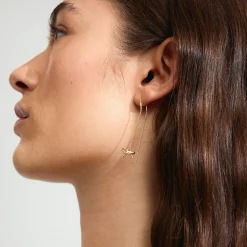 LYSANDRA Chain Øreringe, gold plated