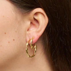 Maeve Hoops Small, forsølvet