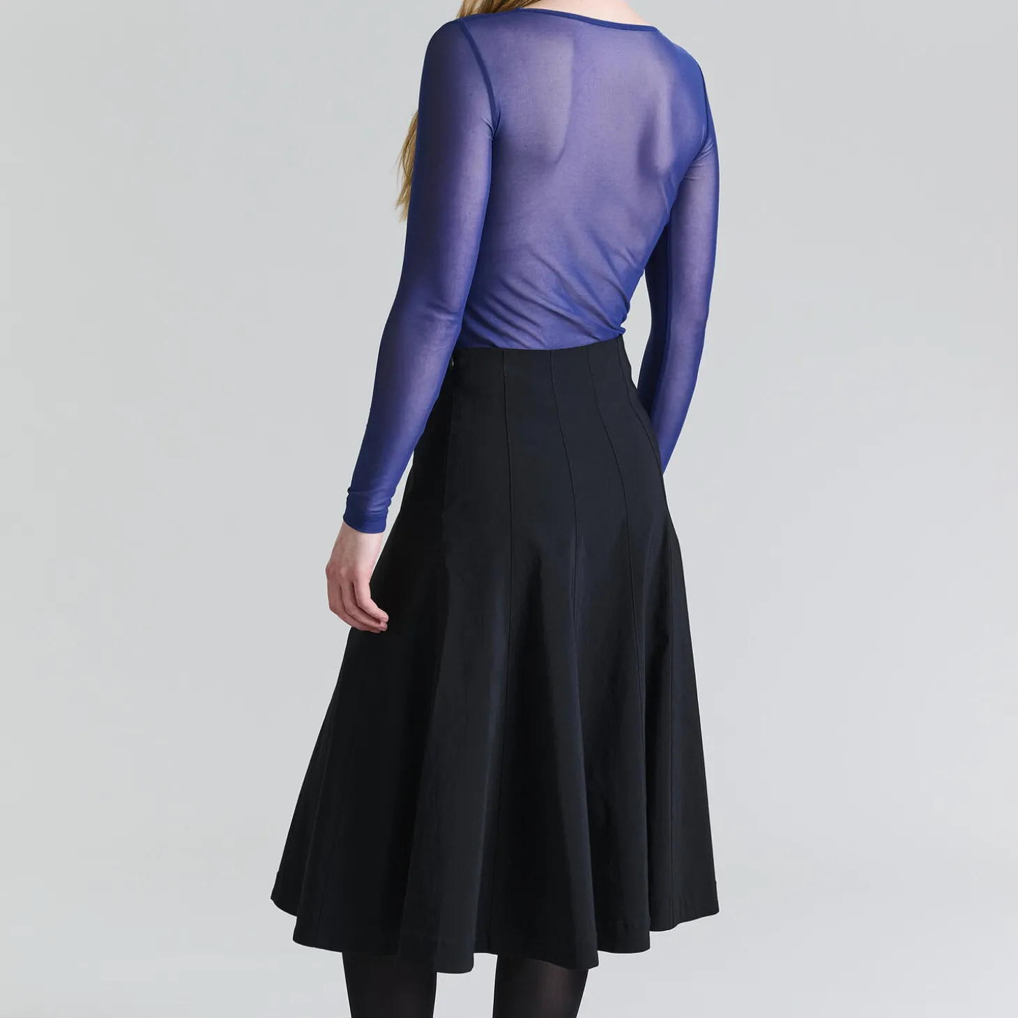 Magic stretch lang nederdel, black