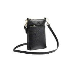 MaiaMBG Mini Cross. Bag Grain, black w/gold