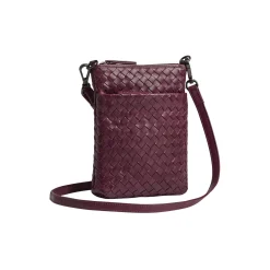 MaiaMBG Mini Crossbody Bag Weave, burgundy