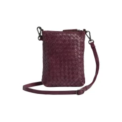 MaiaMBG Mini Crossbody Bag Weave, burgundy