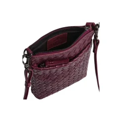 MaiaMBG Mini Crossbody Bag Weave, burgundy