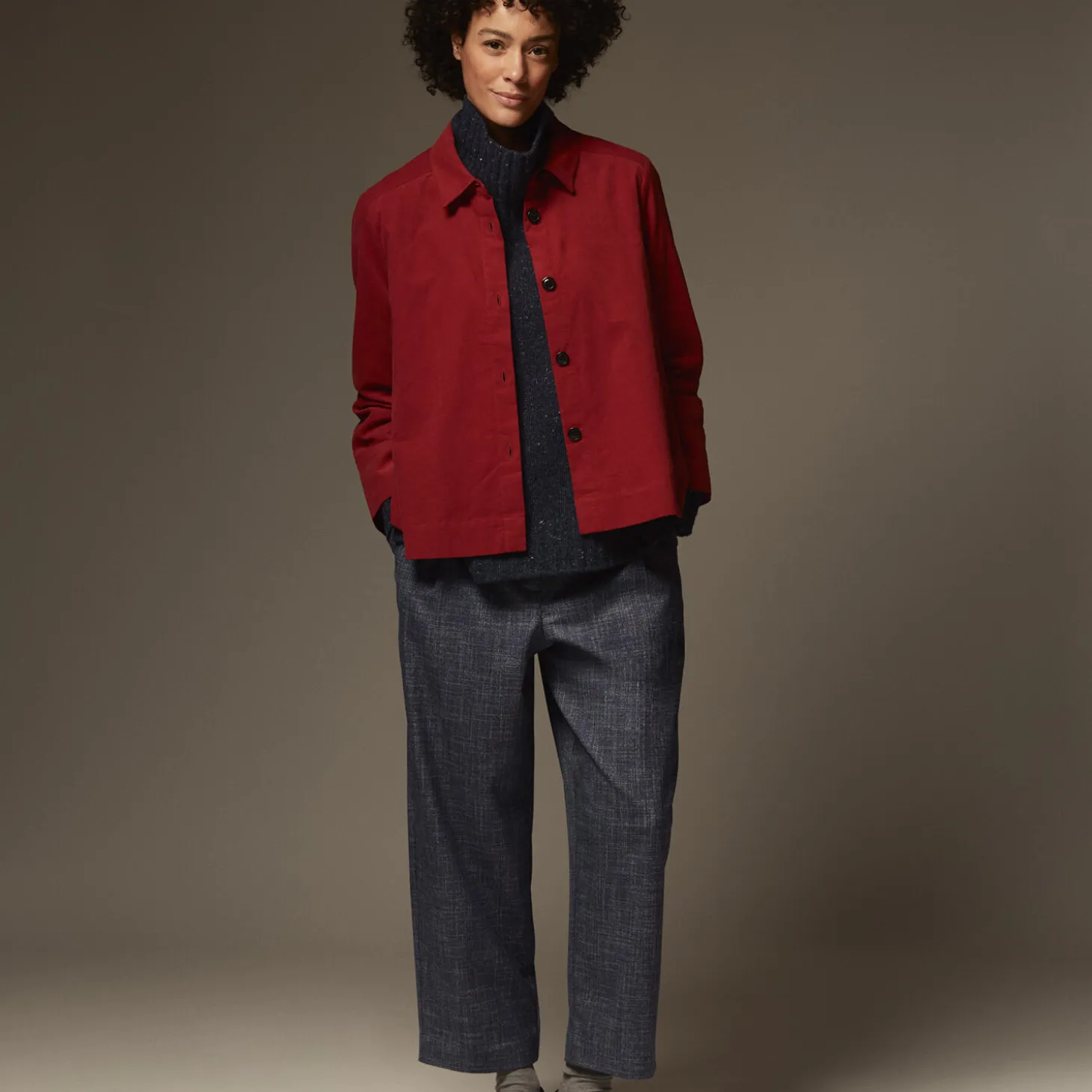 MaIowa Shirt, red dahlia