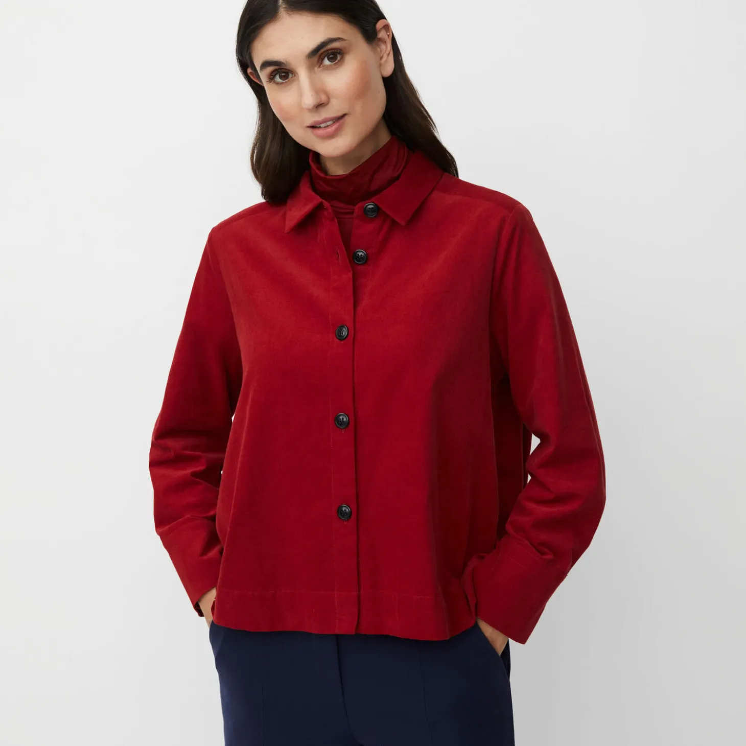 MaIowa Shirt, red dahlia