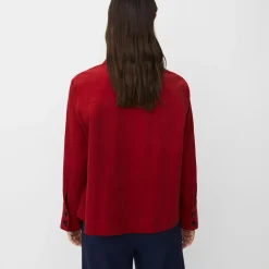 MaIowa Shirt, red dahlia