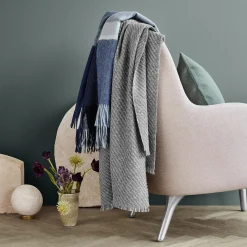 Manhattan plaid, steel blue/dusty ocean