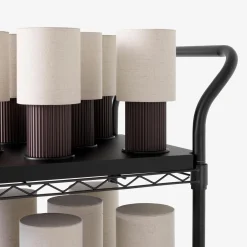 Manhattan SC52 transportabel bordlampe, bronzed brass/kanvas