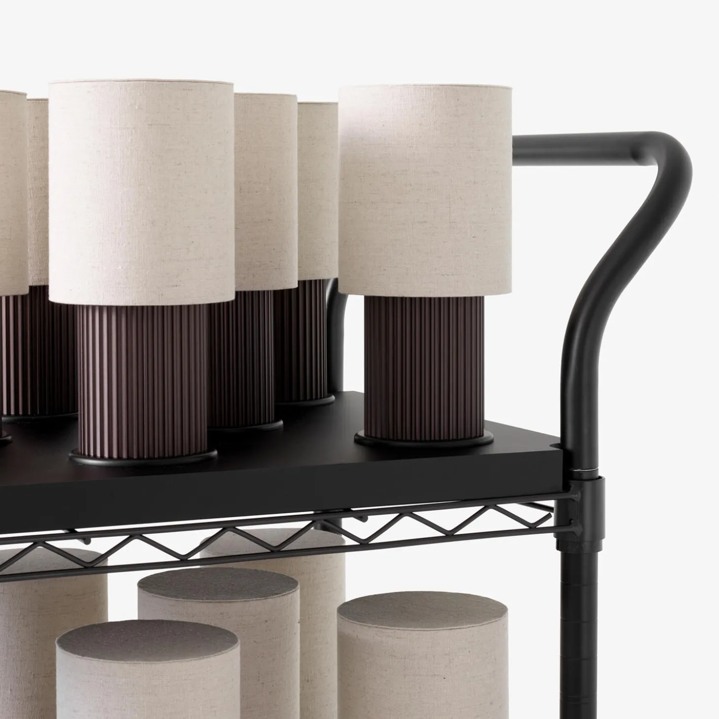 Manhattan SC52 transportabel bordlampe, bronzed brass/kanvas