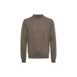 Margrate Knit Pullover, brown soil melange