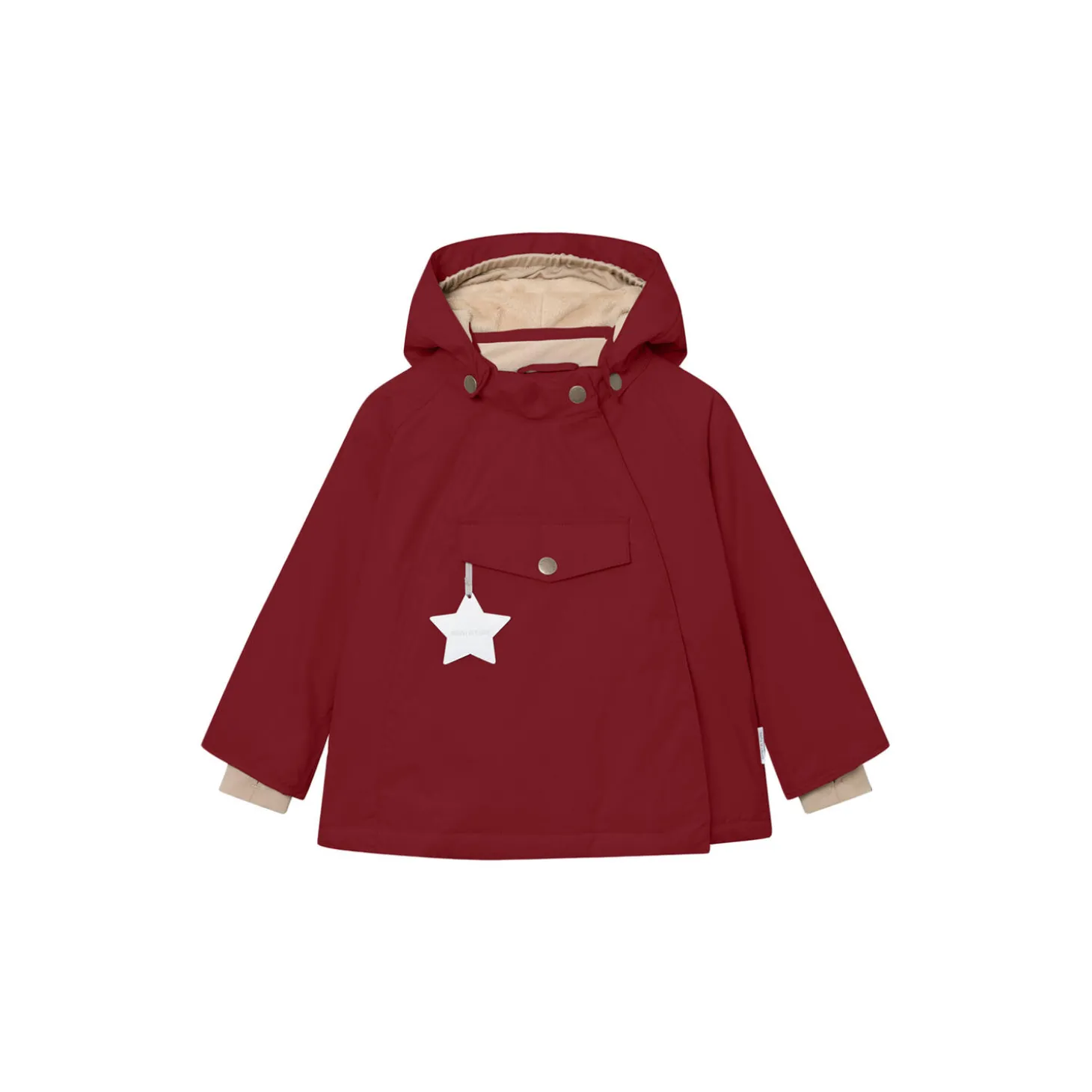 MATWANG Fleece Lined Winter Jacket, red merlot