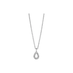 Maya halskæde, sølvbelagt/zirkoner