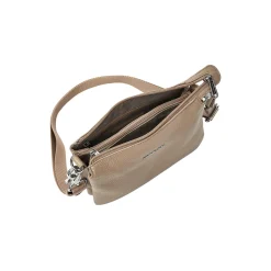 Mellow Leather Pochette, warm taupe
