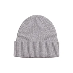 Merino Wool Beanie, heather grey