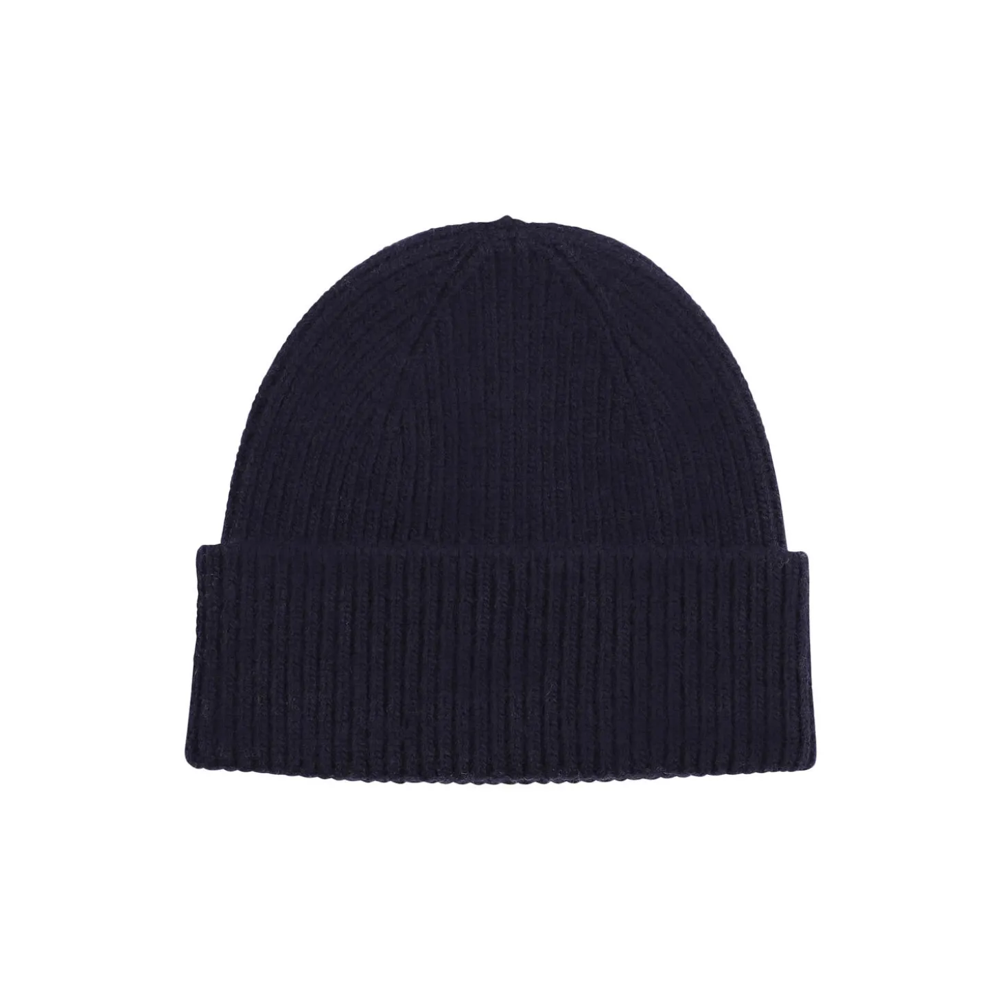 Merino Wool Beanie, navy blue