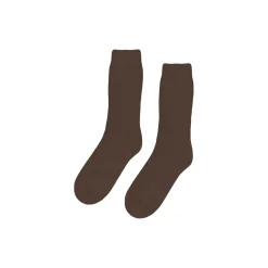 Merino Wool Blend Sock, coffee brown