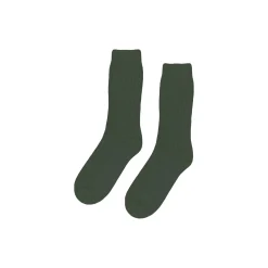 Merino Wool Blend Sock, emerald green