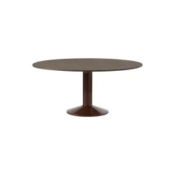 Midst Table, dark oiled oak/dark red