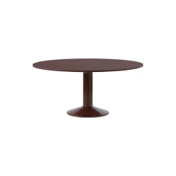 Midst Table, dark red linoleum/dark red