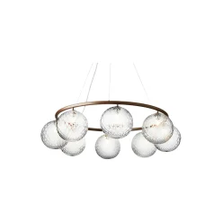 Miira 8 Circular Pendant, dark bronze/optic clear