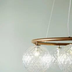 Miira 8 Circular Pendant, dark bronze/optic clear