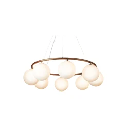 Miira 8 Circular Pendant, dark bronze/opal