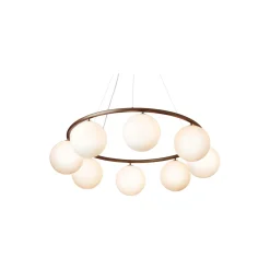 Miira 8 Circular Pendant, dark bronze/opal