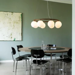 Miira 8 Circular Pendant, dark bronze/opal