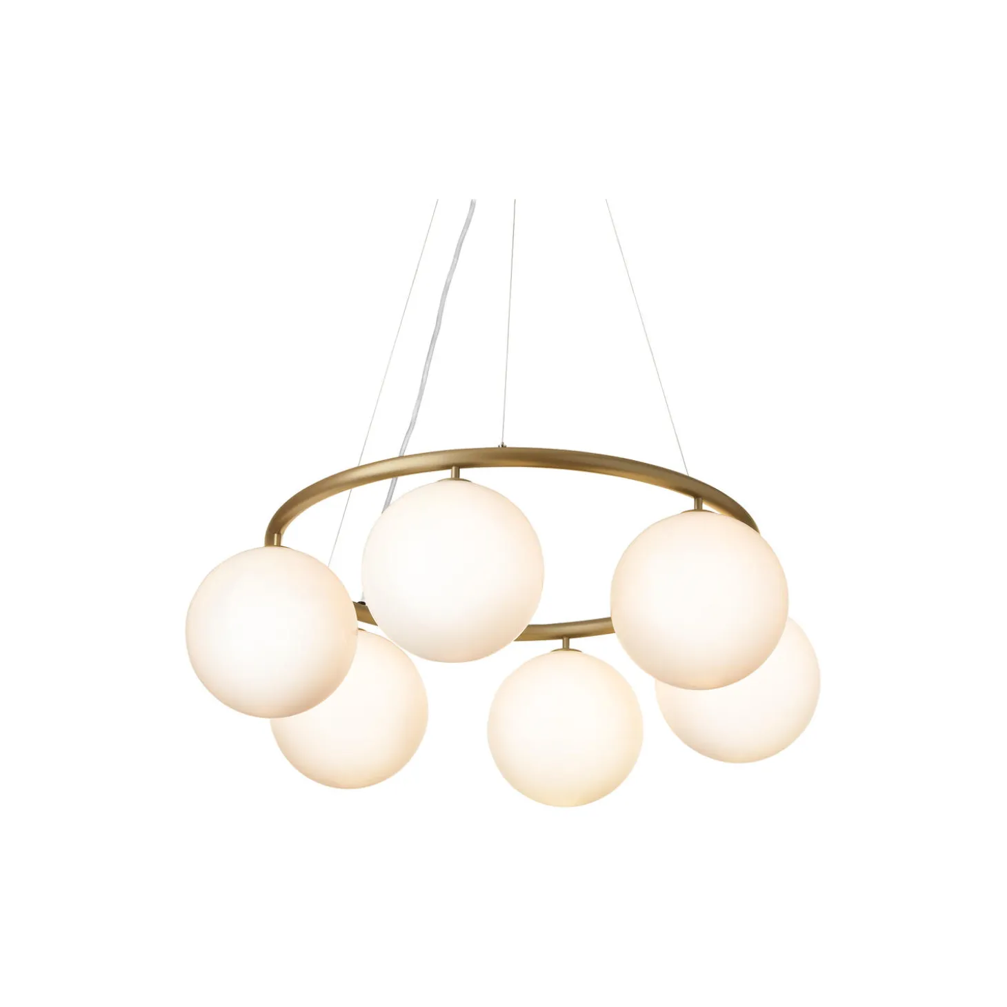Miira 6 Circular Pendant, brass/opal