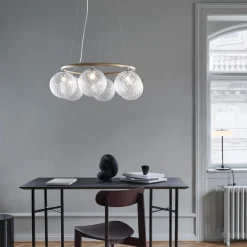 Miira 6 Circular Pendant, brass/optic clear