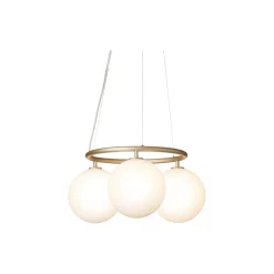 Miira 3 Circular Pendant, brass/opal