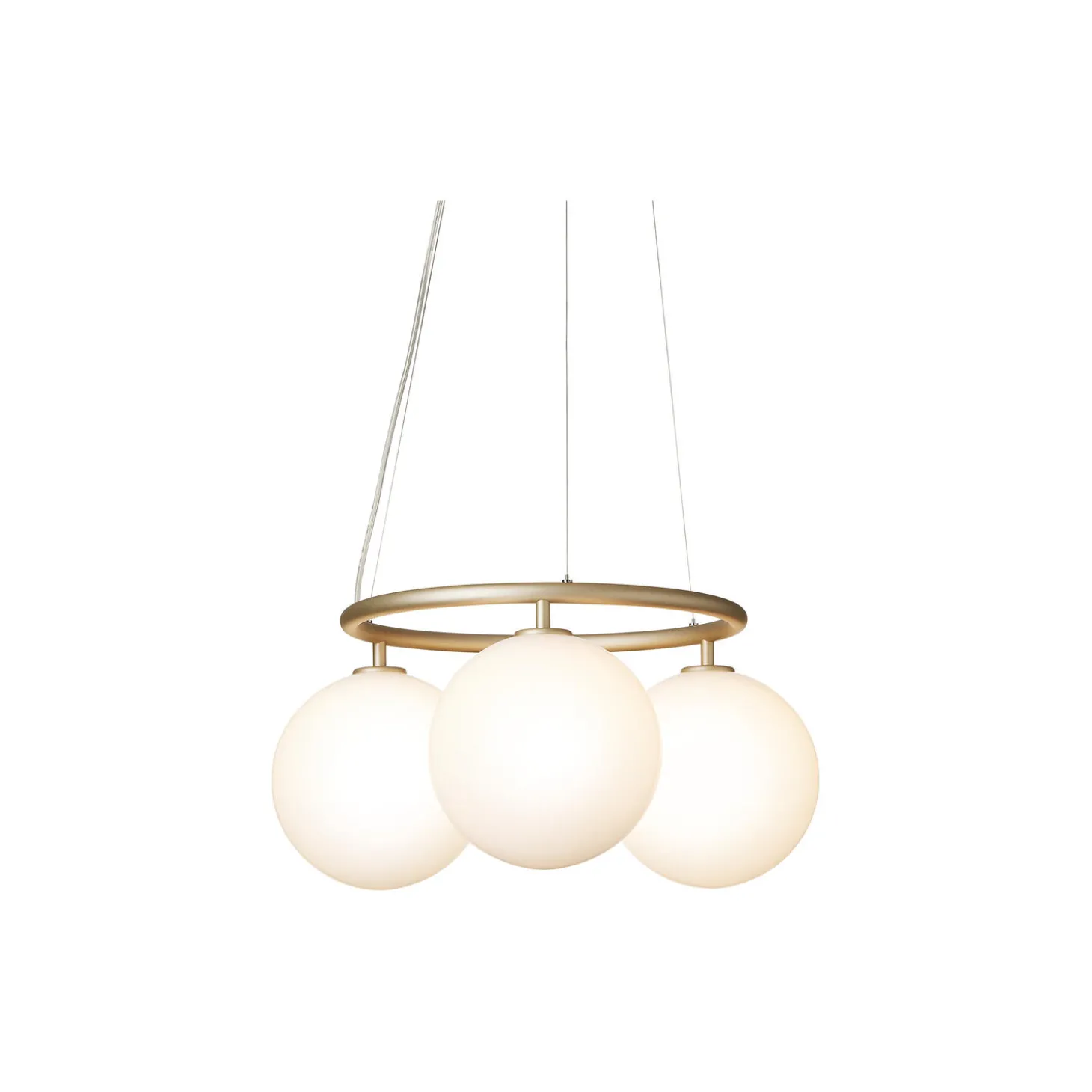 Miira 3 Circular Pendant, brass/opal