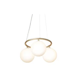 Miira 3 Circular Pendant, brass/opal