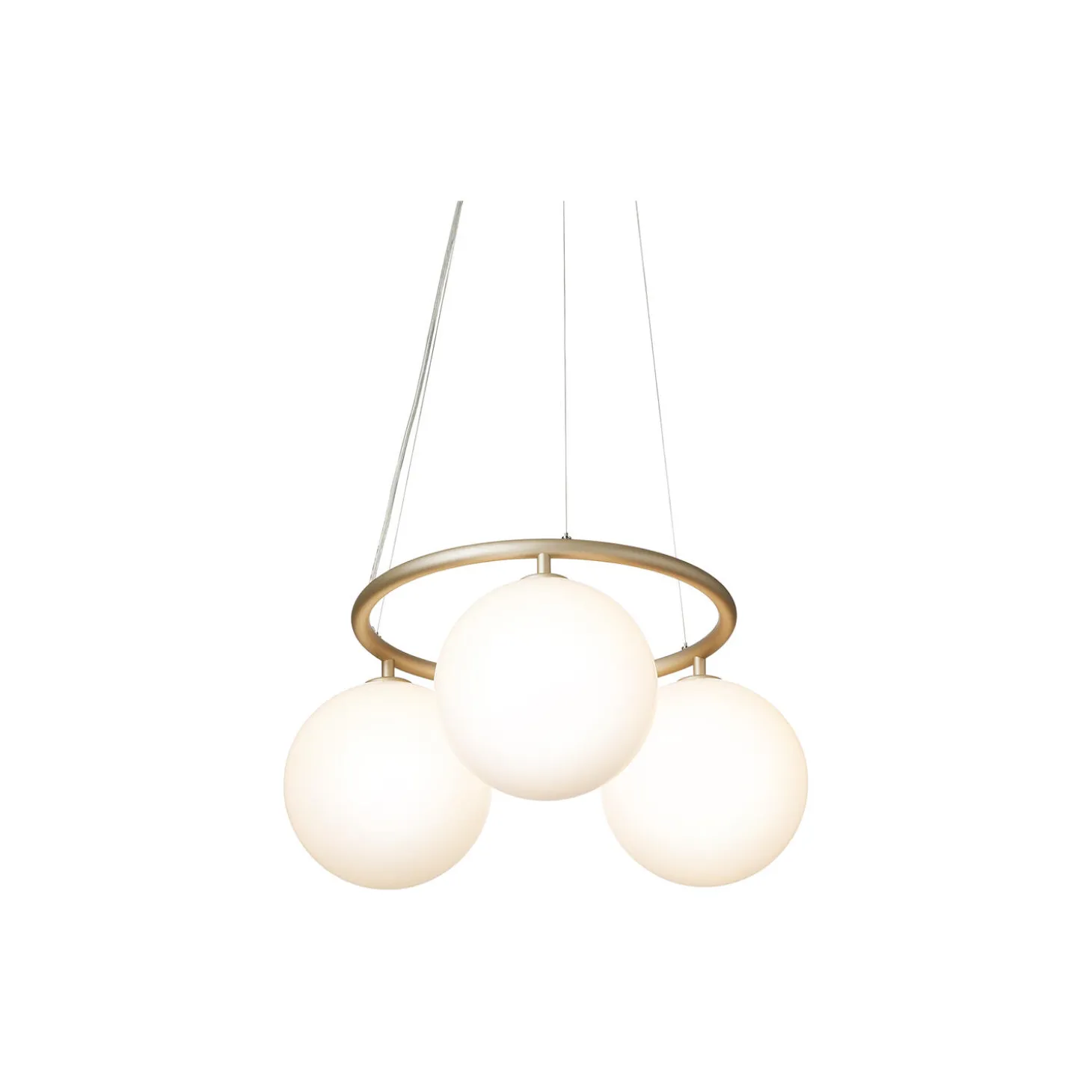 Miira 3 Circular Pendant, brass/opal