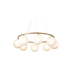 Miira 8 Circular Pendant, brass/opal