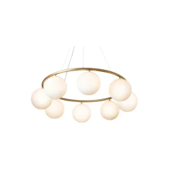 Miira 8 Circular Pendant, brass/opal