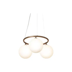 Miira 3 Circular Pendant, dark bronze/opal