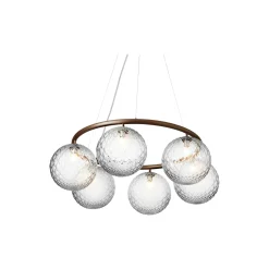 Miira 6 Circular Pendant, dark bronze/optic clear