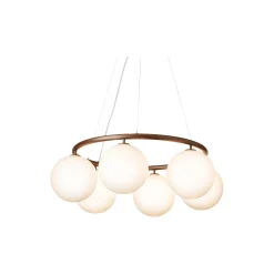 Miira 6 Circular Pendant, dark bronze/opal