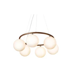 Miira 6 Circular Pendant, dark bronze/opal