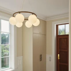 Miira 6 Circular Pendant, dark bronze/opal