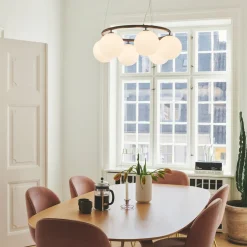 Miira 6 Circular Pendant, dark bronze/opal