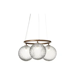 Miira 3 Circular Pendant, dark bronze/optic clear